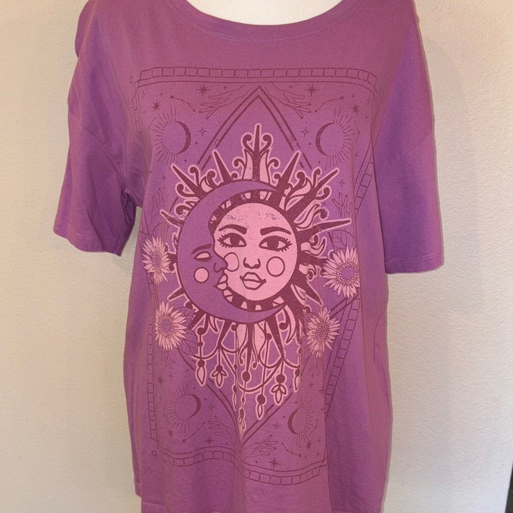 “La Luna” mulberry sun/moon graphic T-Shirt